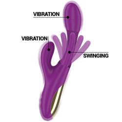 Intense - apolo vibrador multifunción recargable 7 vibraciones con lengua oscilante morado