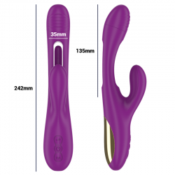 Intense - apolo vibrador multifunción recargable 7 vibraciones con lengua oscilante morado