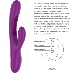 Intense - apolo vibrador multifunción recargable 7 vibraciones con lengua oscilante morado