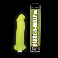 Clone a willy clonador pene verde luminiscente con vibrador