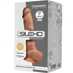 Silexd - modelo 1 pene realistico silicona premium silexpan caramelo 17.5 cm