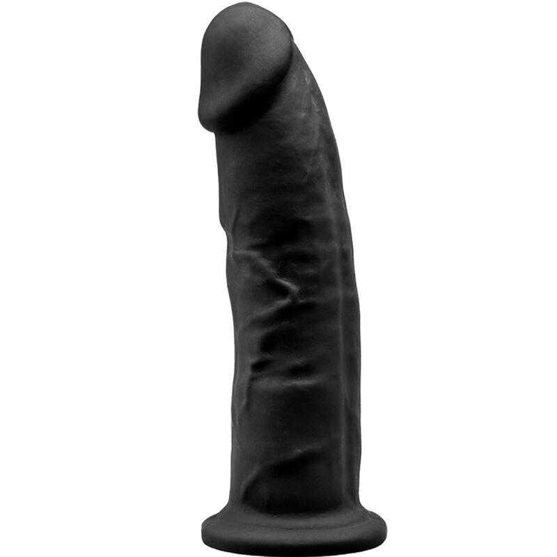 Silexd - modelo 2 pene realistico silicona premium silexpan negro 23 cm