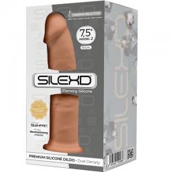 Silexd - modelo 2 pene realistico silicona premium silexpan caramelo 19 cm