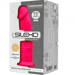 Silexd - modelo 2 pene realistico silicona premium silexpan fucsia 19 cm