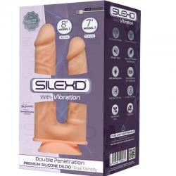 Silexd - modelo 1 pene realistico doble penetracion vibrador silicona premium silexpan 17.5 / 19.5 cm