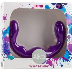 Alive - luna dildo doble penetracion silicona violeta 25 cm