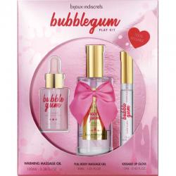 Bijoux indiscrets - bubblegum play kit con aceite, gel & brillo de labios