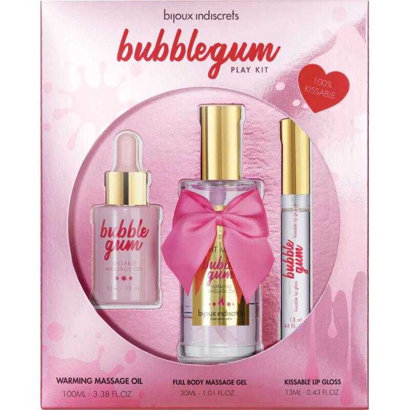 Bijoux indiscrets - bubblegum play kit con aceite, gel & brillo de labios