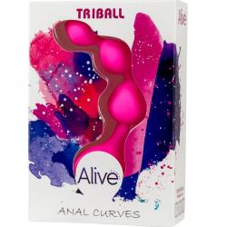 Alive - triball bolas anales silicona rosa 15 cm