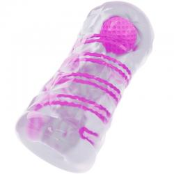 Pretty love - masturbador masculino fantasy espiral interna y bolas transparente