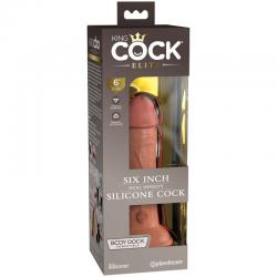 King cock elite - dildo realistico silicona 15.2 cm caramelo