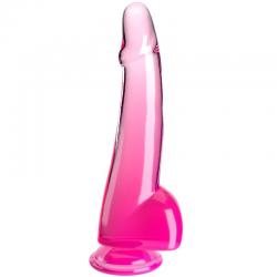 King cock clear - dildo con testiculos 19 cm rosa