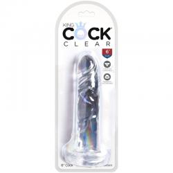 King cock clear - pene realistico 15.5 cm transparente