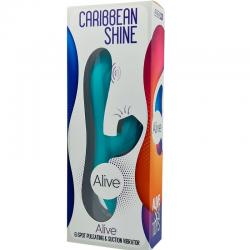 Alive - caribbean shine vibrador & succionador azul