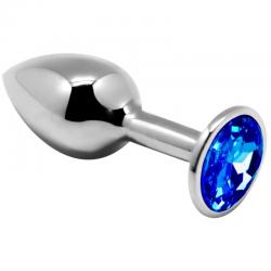 Alive - anal pleasure mini plug metal azul talla s