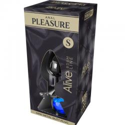 Alive - anal pleasure mini plug metal azul talla s