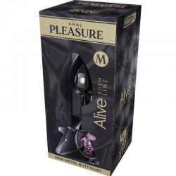 Alive - anal pleasure mini plug metal rosa talla m