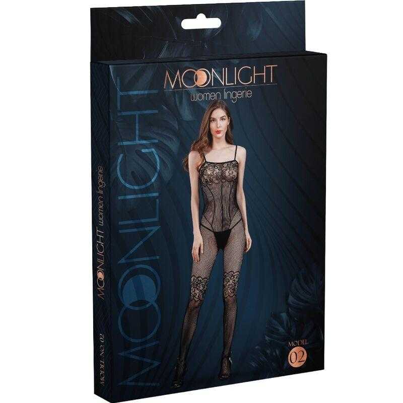 Moonlight - modelo 2 bodystocking negro talla unica