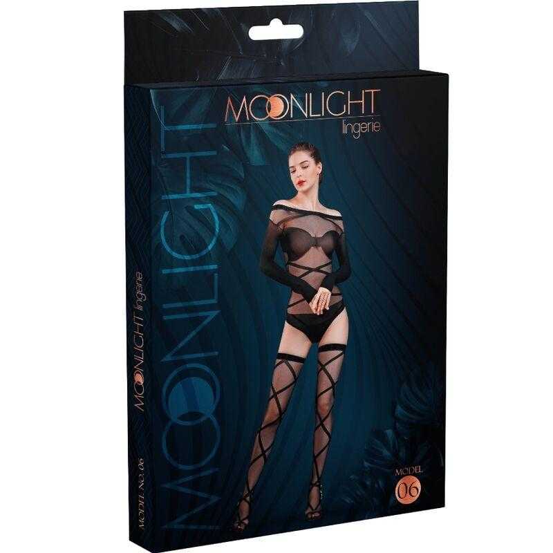 Moonlight - modelo 6 body & medias negro talla unica