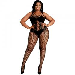 Moonlight - modelo 4 bodystocking negro talla unica / plus size