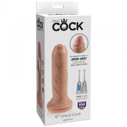 King cock dildo realistico uncut natural 17 cm