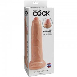 King cock dildo realistico uncut natural 23 cm