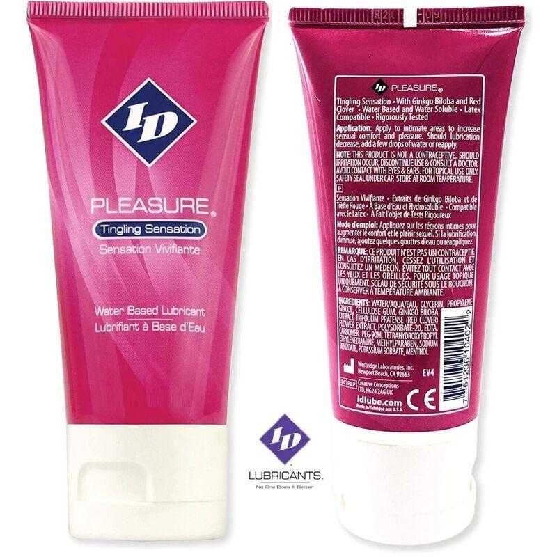 Id pleasure - lubricante base agua tinging sensation travel tube 60 ml