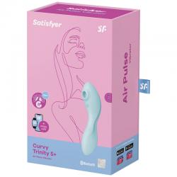 Satisfyer curvy trinity 5 estimulador y vibrador app - azul