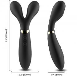 Armony - y-wand masajeador & vibrador cabeza doble negro