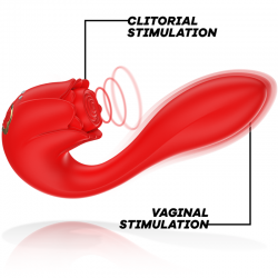 Mia - selena estimulador vibrating + tapping rojo