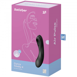 Satisfyer - curvy trinity 4 estimulador y vibrador negro