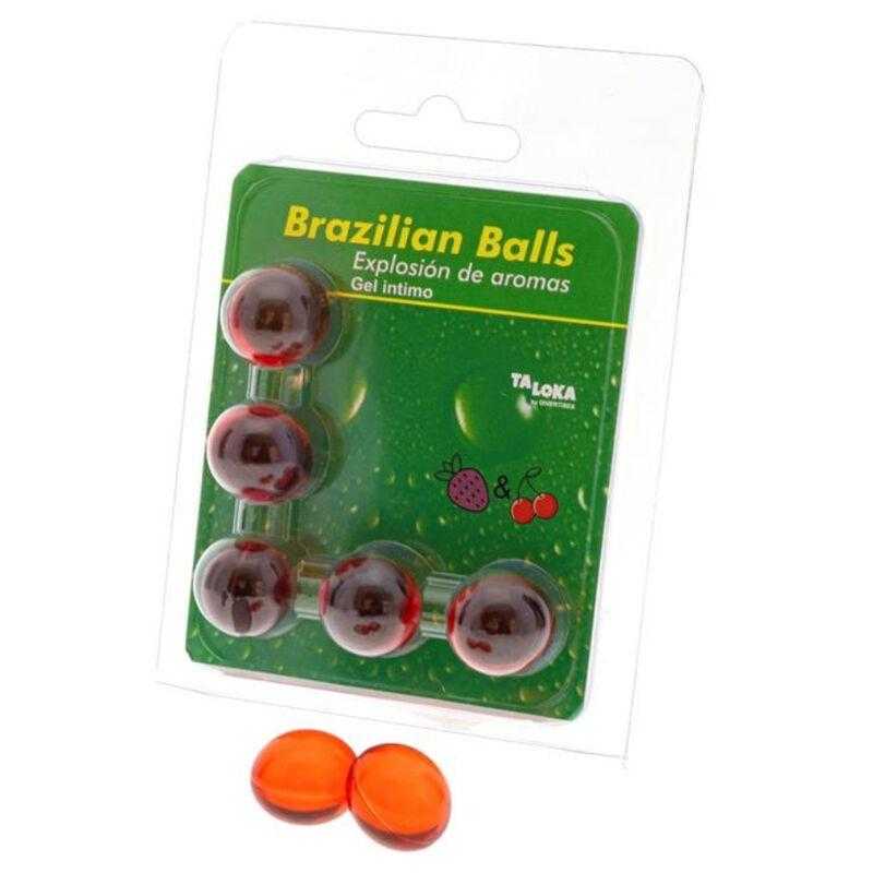 Taloka - brazilian balls gel íntimo fresa & cereza 5 bolas