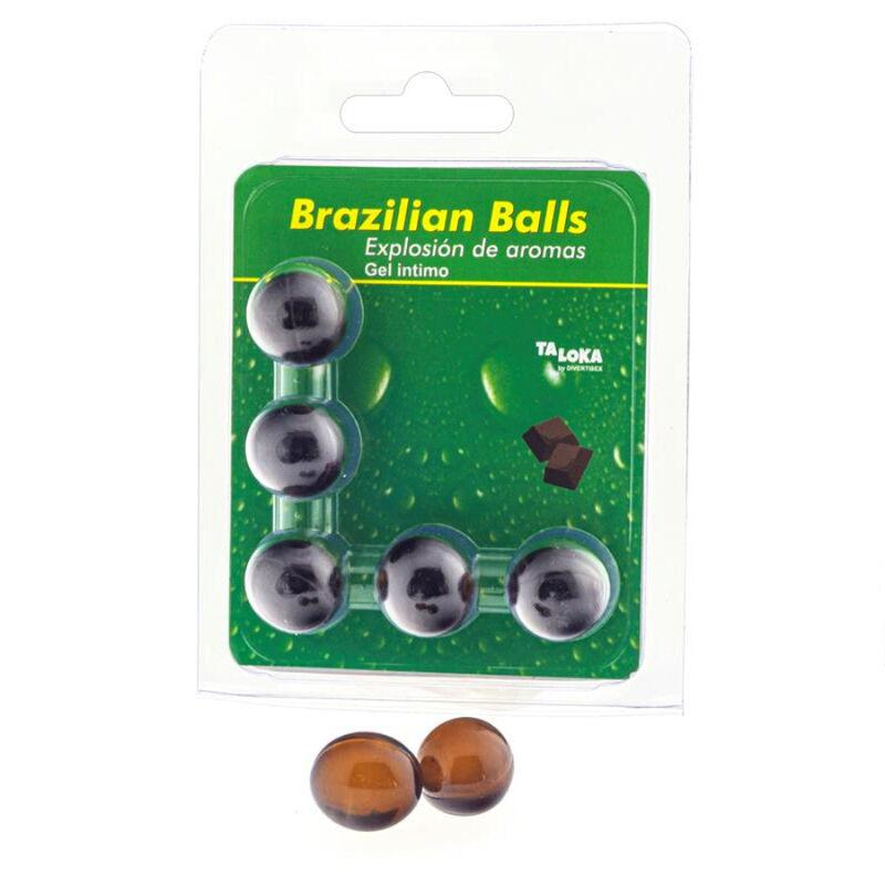 Taloka - brazilian balls gel íntimo chocolate 5 bolas