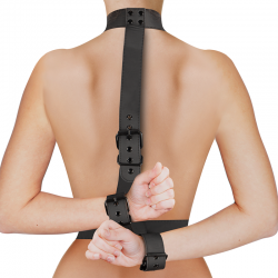 Fetish submissive bondage - conjunto de sujeción para el cuerpo de cuello y muñequeras