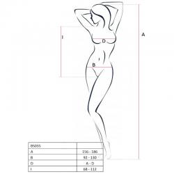 Passion - woman bs035 bodystocking blanco talla unica