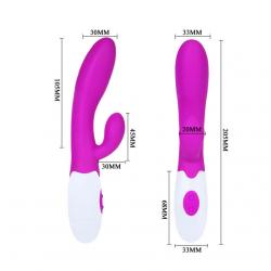 Pretty love - flirtation vibrador con estimulador clitoris alvis