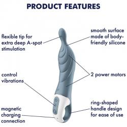 Satisfyer - amazing 2 vibrador punto a gris