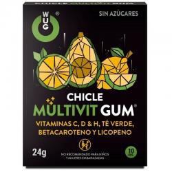 Wug gum - multivit chicle vitamina c, h, d, betacaroteno, licopeno y té verde 10 unidades