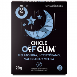 Wug gum - off chicle valeriana, triptófano, melisa y melatonina 10 unidades