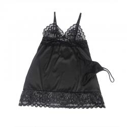 Subblime - babydoll con estampado floral pecho negro s/m