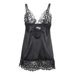 Subblime - babydoll con estampado floral pecho negro s/m