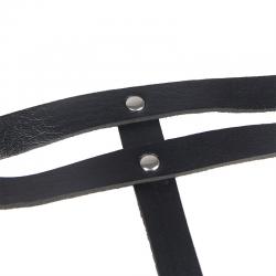 Subblime - cinturon de cadenas anillas cuero negro talla única