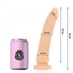 Delta club - toys dildo natural silicona medica 20 cm -o- 4 cm