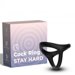 Armony - tresor anillo doble silicona negro