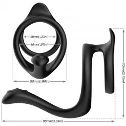 Armony - tail anillo doble anal negro