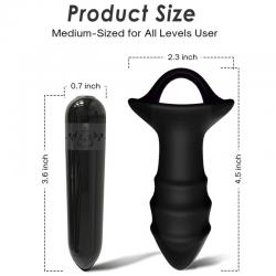 Armony - kylin dedal vibrador & plug anal control remoto negro