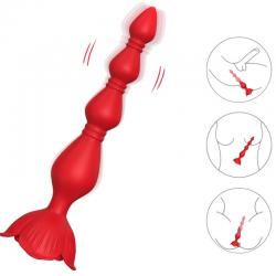 Armony - rosa vibrador pagoda & plug anal rojo