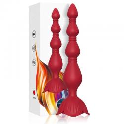 Armony - rosa vibrador pagoda & plug anal rojo