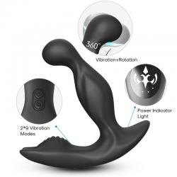 Armony - bat king vibrador anal prostata rotador control remoto negro