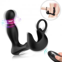 Armony - surround vibrador anal & estimulador testiculos & anillo control remoto negro